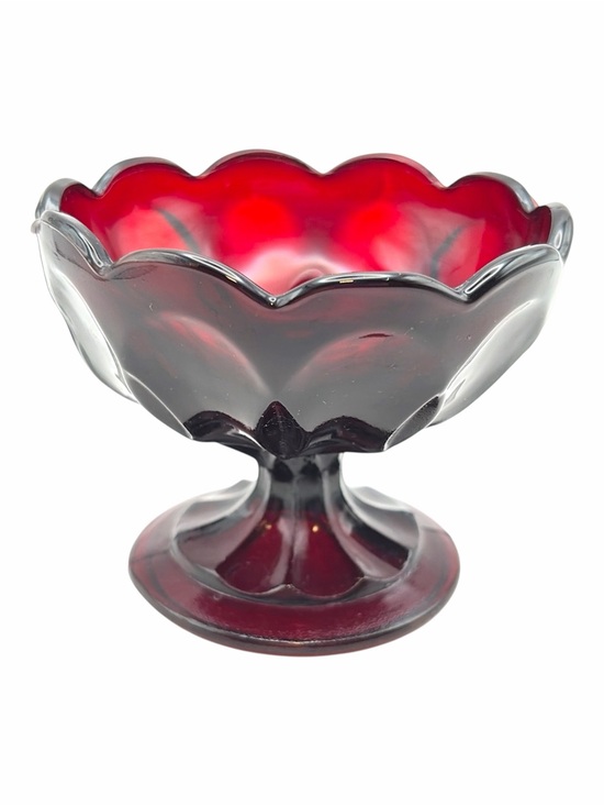 Anchor Hocking Other - Vintage Anchor Hocking Royal Ruby Red Glass Compote Candy Dish Fairfield